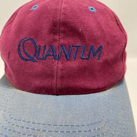 Womens Quantum Energy Series Maroon Red Cap Hat Gray Brim Outdoor Work Chore - Picture 2 of 8